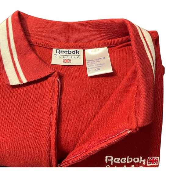 Reebok Classic Quarter-zip Polo - Burgundy - Picture 9 of 9